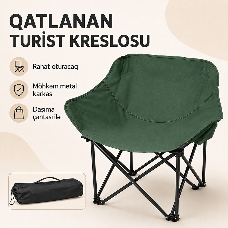 Qatlana Bilən Düşərgə Stulu